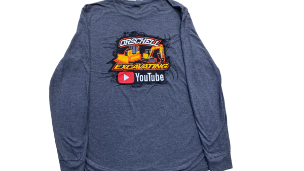 Orschell Excavating YouTube Long Sleeve T-Shirt - Charcoal Grey