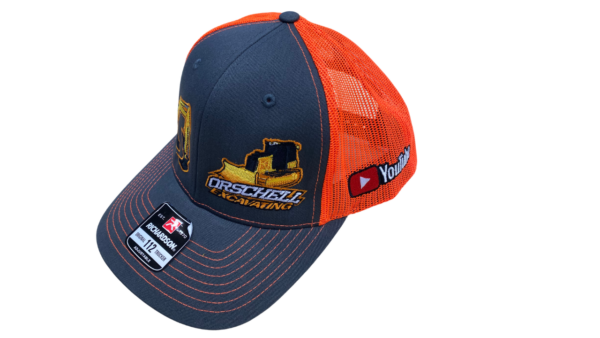 Orschell Excavating Trucker Snapback Hat - Flow Orange/Black